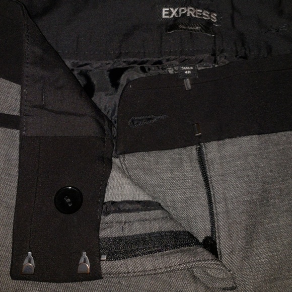 EXPRESS Columnist pant gray and black Size 4R - Picture 6 of 8